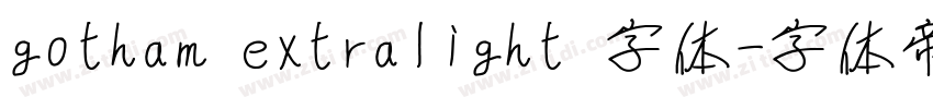 gotham extralight 字体字体转换